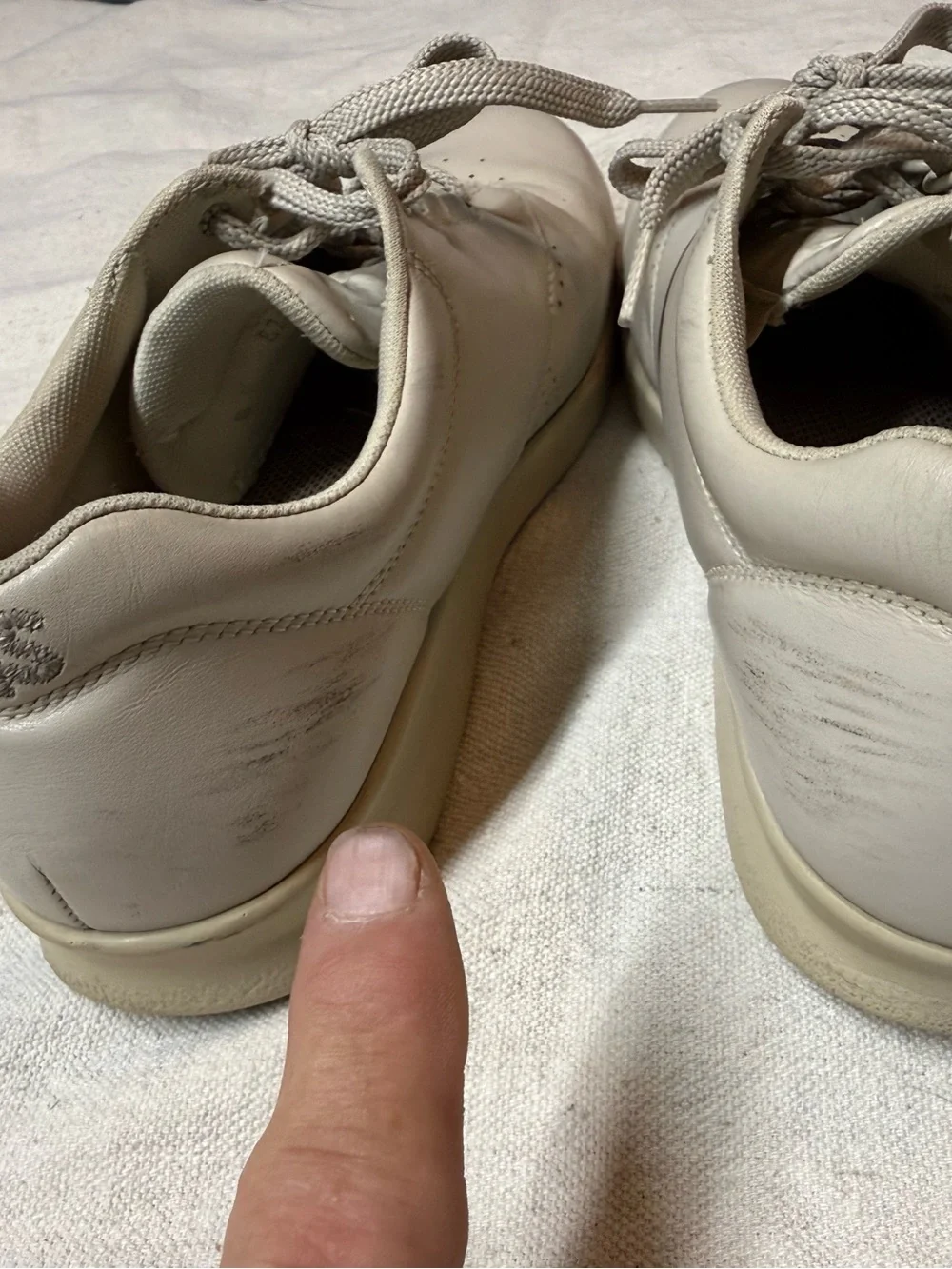 SAS Women's Cream Lace-Up Athletic Sneakers
